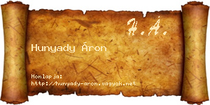 Hunyady Áron névjegykártya